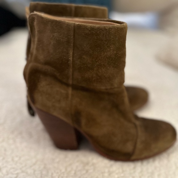 Rag & Bone Tan Suede High Heel Ankle Boots Size 7 - Picture 1 of 5
